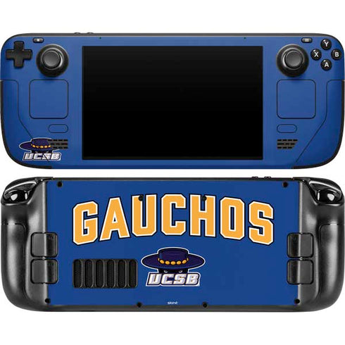 University of California-Santa Barbara Gauchos Steam Deck Handheld Gaming Computer OLED Skin