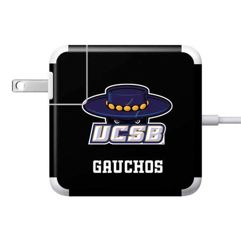 University of California-Santa Barbara UCSB Gauchos Black 85W Power Adapter (15 and 17 inch MacBook Pro Charger) Skin