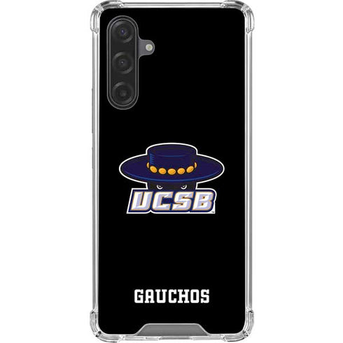University of California-Santa Barbara UCSB Gauchos Black Galaxy A17 Clear Case