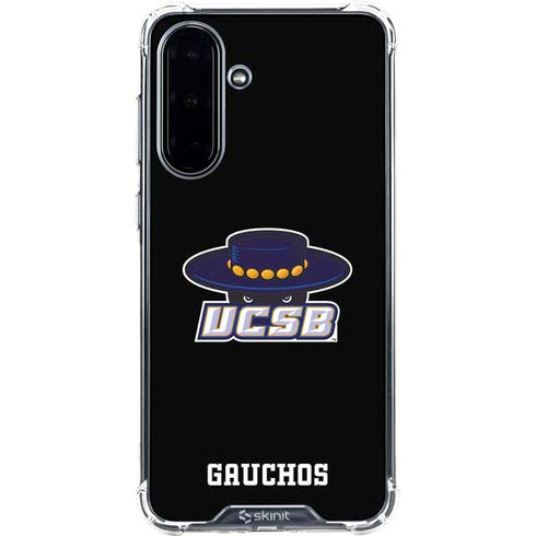 University of California-Santa Barbara UCSB Gauchos Black Galaxy A36 5G Clear Case