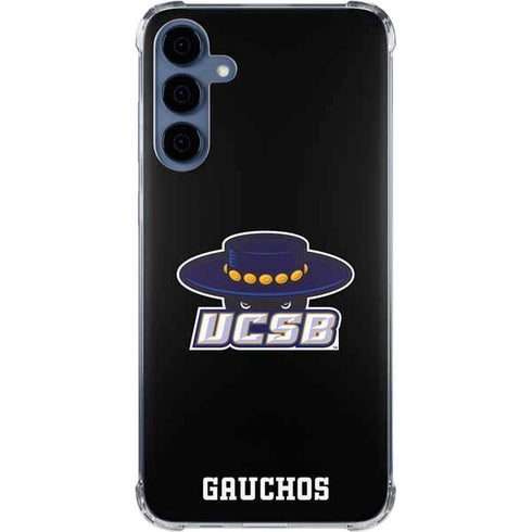 University of California-Santa Barbara UCSB Gauchos Black Galaxy A55 5G Clear Case