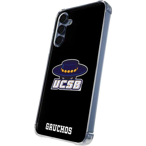 University of California-Santa Barbara UCSB Gauchos Black Galaxy A55 5G Clear Case