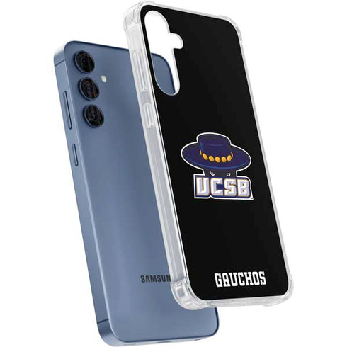 University of California-Santa Barbara UCSB Gauchos Black Galaxy A55 5G Clear Case