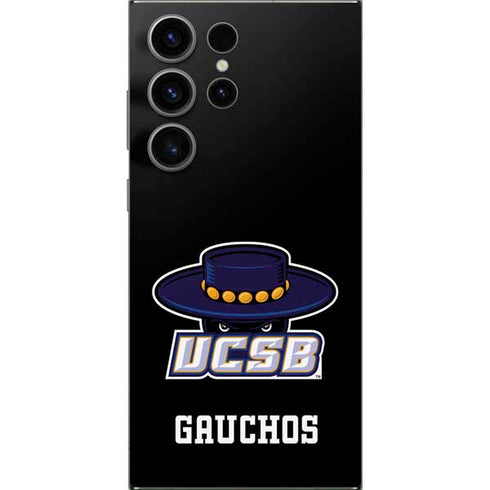 University of California-Santa Barbara UCSB Gauchos Black Galaxy S25 Ultra Skin