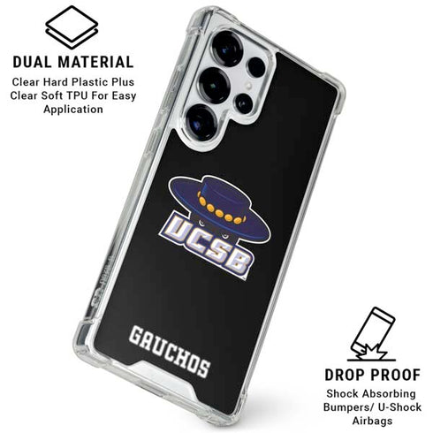 University of California-Santa Barbara UCSB Gauchos Black Galaxy S25 Ultra Clear Case