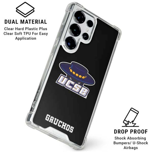University of California-Santa Barbara UCSB Gauchos Black Galaxy S26 Ultra Clear Case