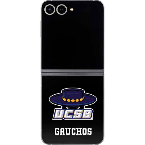 University of California-Santa Barbara UCSB Gauchos Black Galaxy Z Flip6 Skin
