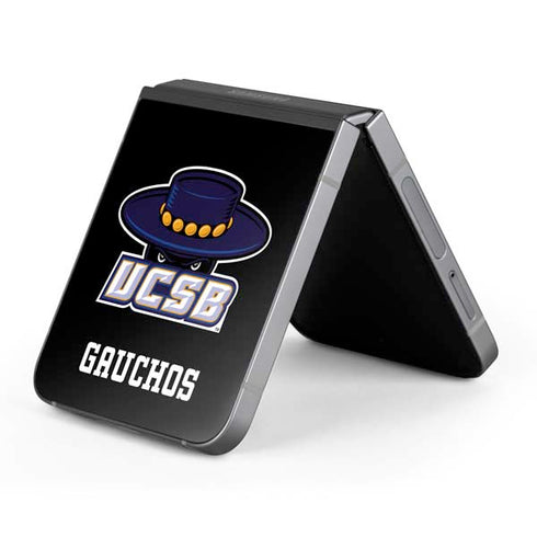 University of California-Santa Barbara UCSB Gauchos Black Galaxy Z Flip6 Skin