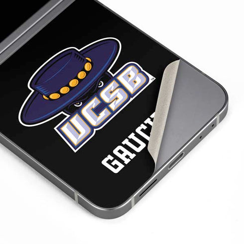 University of California-Santa Barbara UCSB Gauchos Black Galaxy Z Flip6 Skin