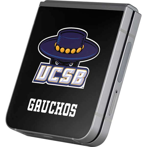 University of California-Santa Barbara UCSB Gauchos Black Galaxy Z Flip6 Skin