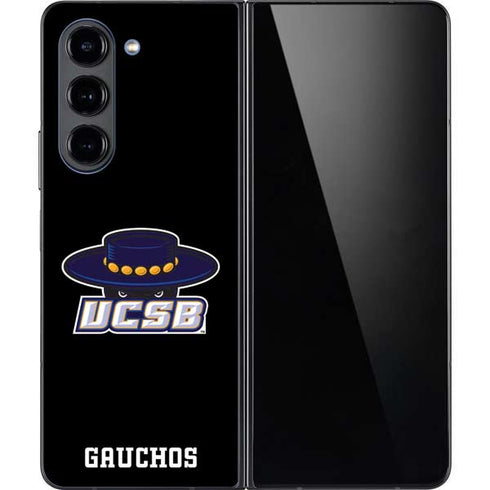 University of California-Santa Barbara UCSB Gauchos Black Galaxy Z Fold5 5G Skin