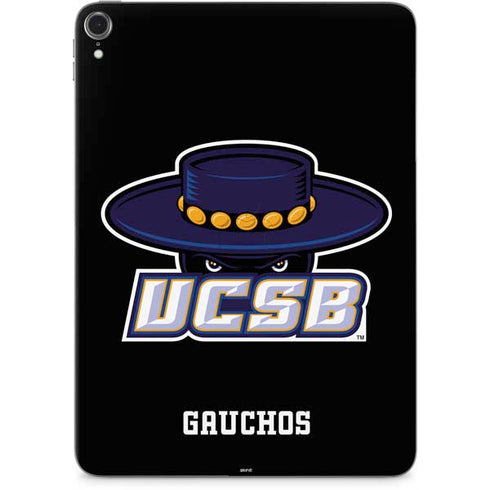 University of California-Santa Barbara UCSB Gauchos Black Apple iPad Pro Skin
