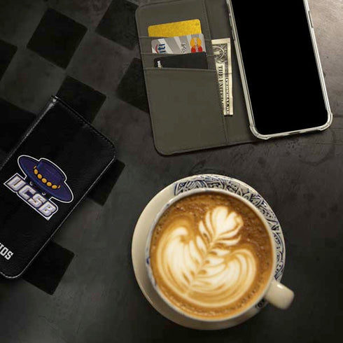University of California-Santa Barbara UCSB Gauchos Black iPhone 15 Folio Case