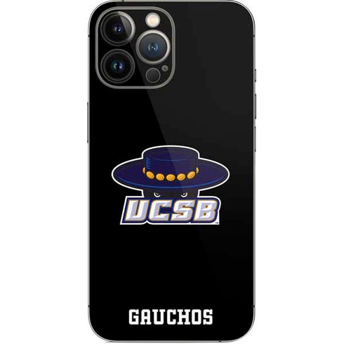 University of California-Santa Barbara UCSB Gauchos Black iPhone 15 Pro Max Skin