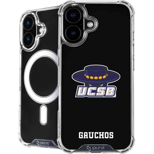 University of California-Santa Barbara UCSB Gauchos Black iPhone 16 MagSafe Case