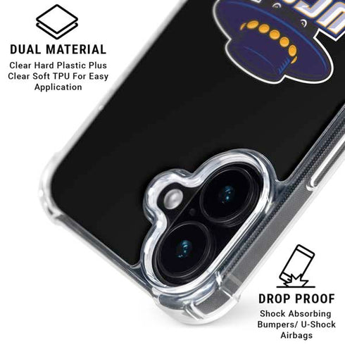 University of California-Santa Barbara UCSB Gauchos Black iPhone 16 Plus Clear Case
