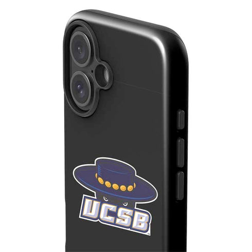 University of California-Santa Barbara UCSB Gauchos Black iPhone 16 Plus Impact Case