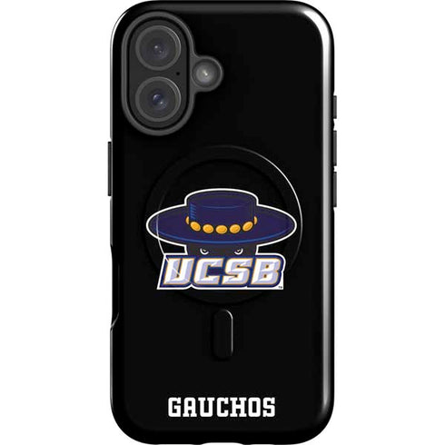 University of California-Santa Barbara UCSB Gauchos Black iPhone 16 Plus Magsafe Impact Case