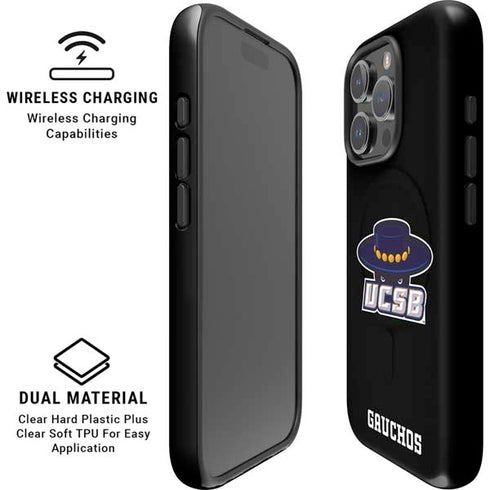 University of California-Santa Barbara UCSB Gauchos Black iPhone 16 Pro Magsafe Impact Case
