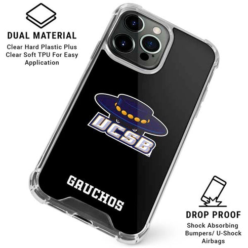 University of California-Santa Barbara UCSB Gauchos Black iPhone 16 Pro Max Clear Case