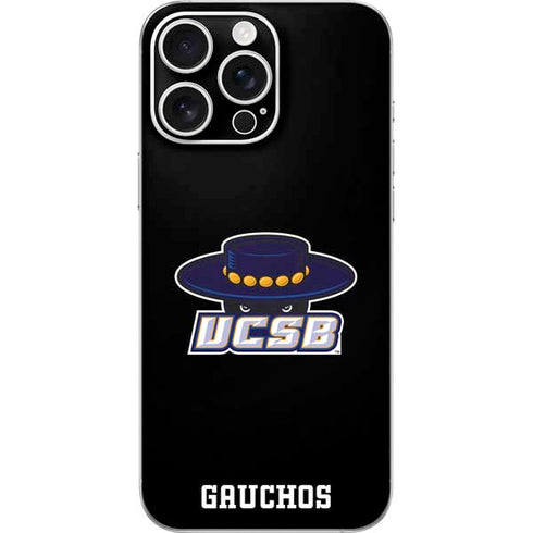 University of California-Santa Barbara UCSB Gauchos Black iPhone 16 Pro Max Skin