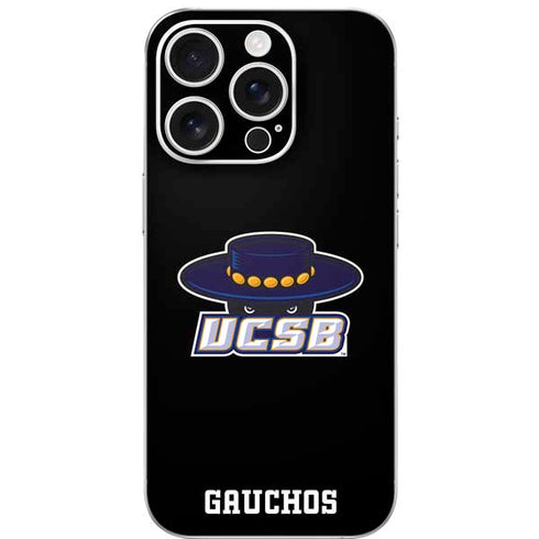 University of California-Santa Barbara UCSB Gauchos Black iPhone 16 Pro Skin