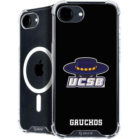 University of California-Santa Barbara UCSB Gauchos Black iPhone 16e MagSafe Case
