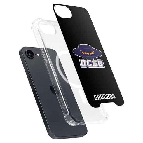 University of California-Santa Barbara UCSB Gauchos Black iPhone 16e MagSafe Case
