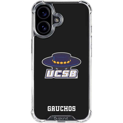 University of California-Santa Barbara UCSB Gauchos Black iPhone 17 Clear Case
