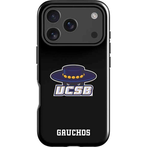 University of California-Santa Barbara UCSB Gauchos Black iPhone 18 Pro Impact Case