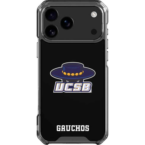 University of California-Santa Barbara UCSB Gauchos Black iPhone 18 Pro Max Clear Case