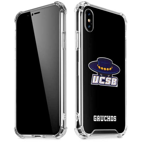 University of California-Santa Barbara UCSB Gauchos Black iPhone X/XS Clear Case