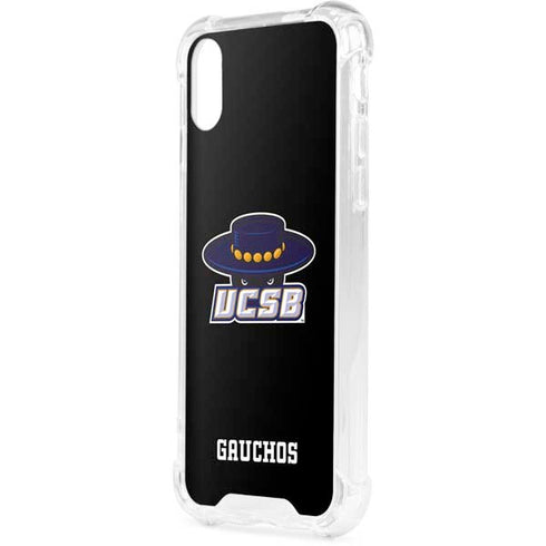 University of California-Santa Barbara UCSB Gauchos Black iPhone XS Clear Case