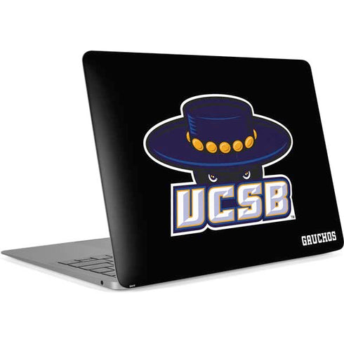 University of California-Santa Barbara UCSB Gauchos Black Apple MacBook Air Skin