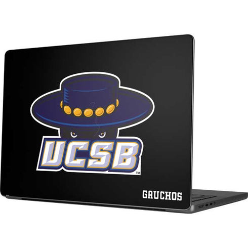 University of California-Santa Barbara UCSB Gauchos Black Apple MacBook Pro 14-inch Skin