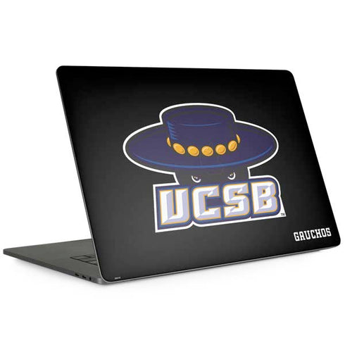University of California-Santa Barbara UCSB Gauchos Black MacBook Skins