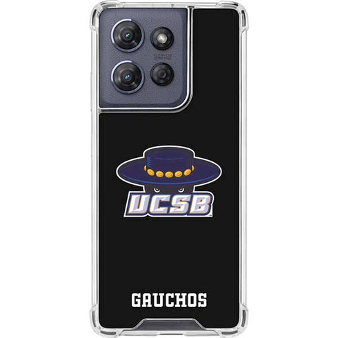 University of California-Santa Barbara UCSB Gauchos Black Moto G Play 5G (2025) Clear Case