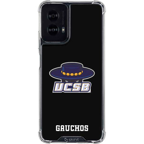 University of California-Santa Barbara UCSB Gauchos Black Moto G Power 5G (2024) Clear Case
