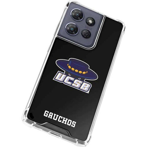 University of California-Santa Barbara UCSB Gauchos Black Moto G Stylus 5G (2025) Clear Case