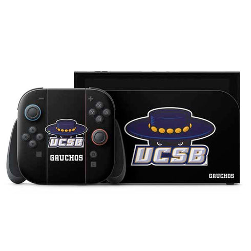 University of California-Santa Barbara UCSB Gauchos Black Nintendo Switch 2 (2025) with Joy-Con Skin