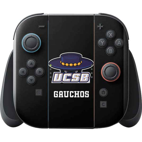 University of California-Santa Barbara UCSB Gauchos Black Nintendo Switch 2 (2025) with Joy-Con Skin