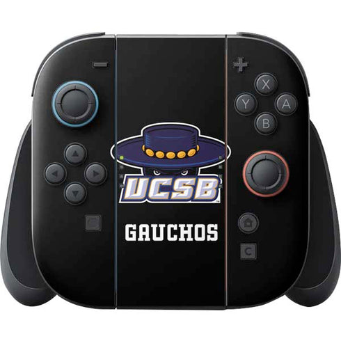 University of California-Santa Barbara UCSB Gauchos Black Nintendo Skins