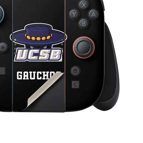 University of California-Santa Barbara UCSB Gauchos Black Nintendo Switch 2 (2025) Joy-Con Controller Skin
