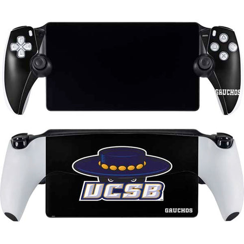 University of California-Santa Barbara UCSB Gauchos Black PlayStation Portal Remote Player Skin