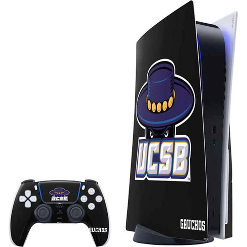 University of California-Santa Barbara UCSB Gauchos Black PlayStation PS5 Skins