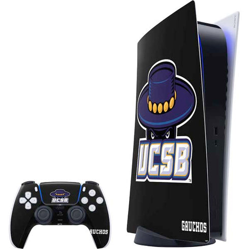 University of California-Santa Barbara UCSB Gauchos Black PlayStation PS5 Skins