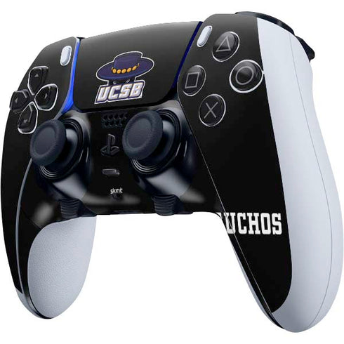 University of California-Santa Barbara UCSB Gauchos Black PS5 DualSense Edge Pro Controller Skin
