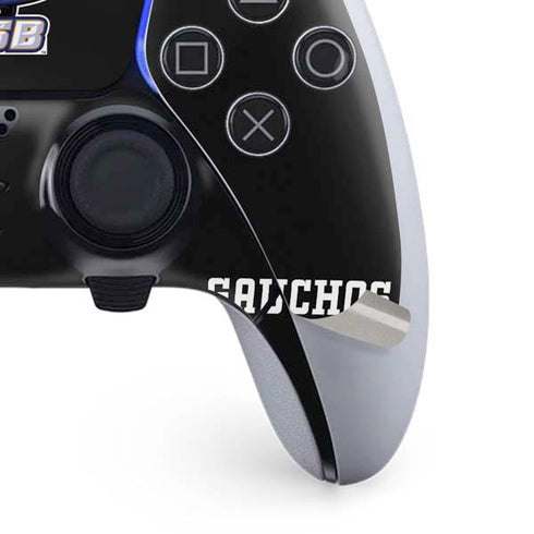 University of California-Santa Barbara UCSB Gauchos Black PS5 DualSense Edge Pro Controller Skin