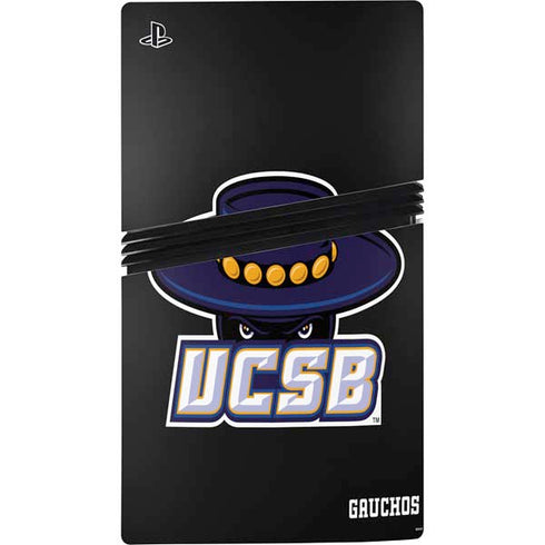 University of California-Santa Barbara UCSB Gauchos Black PS5 Pro Bundle Skin
