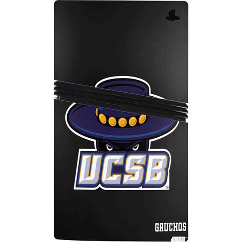 University of California-Santa Barbara UCSB Gauchos Black PS5 Pro Bundle Skin